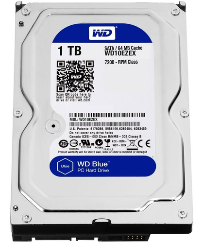 Disco Duro Interno 1tb Sata Western Digital 7200rpm Pc