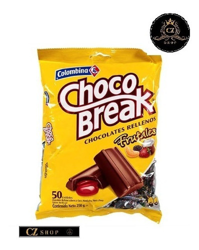 Chocolate Chocobreak Frutal 50u - Kg a $1