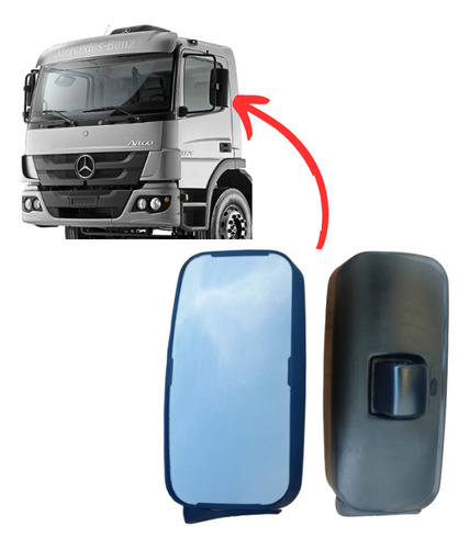 Espelho Retrovisor Convexo Ld Mercedes-benz Atego 1719