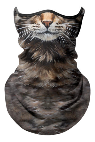 2 De Cuello Con Máscara Facial De Animales Para Gato Gris