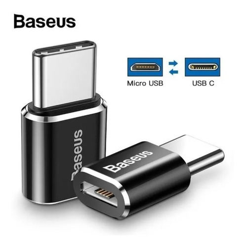 Imagen 10 de 10 de Adaptador Baseus Mini Micro Hembra A Macho Tipo-c Otg 2.4a