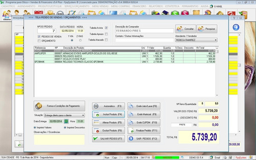 Sistema Para Ótica E Relojoalheria Vendas + Financeiro V5.4