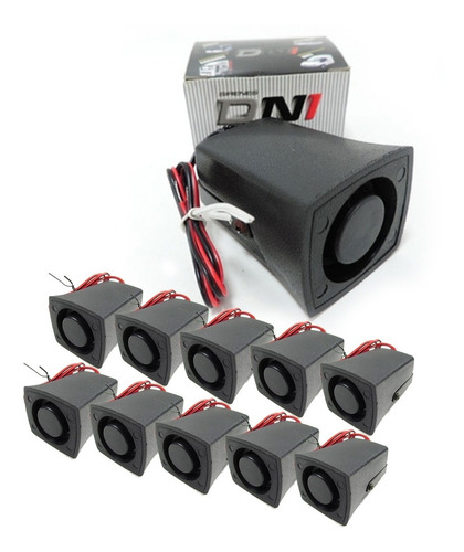 Kit 10 Sirene Advertencia Sonora Marcha Re 100db 24v Dni4002