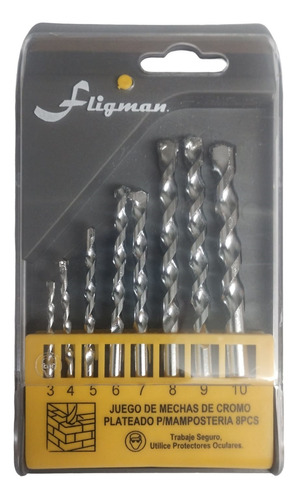 Juego De Mechas De Widia De 3 A 10 Mm Fligman