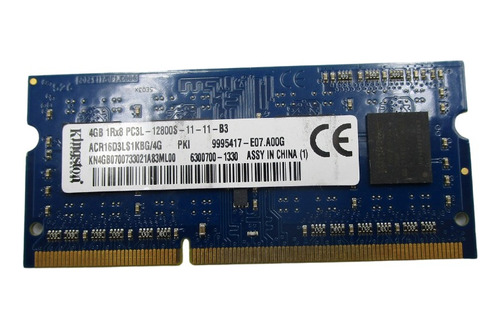 Memoria Ram Kingston 4gb 1rx8 Pc3l 12800s 11-11-b3 Ddr3  