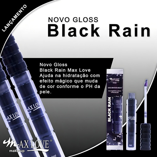 Lápiz labial Black Rain Gloss con efecto mágico - Max Love Color Gloss Black Rain