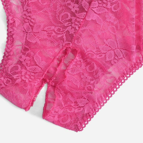 Braguitas De Encaje Floral Para Mujer, 1 Pieza, Sin Entrepie
