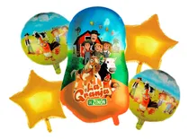 Comprar 5pz Globos Metalicos La Granja De Zenon Decoracion Fiesta Amarillo La Granja De Zenón