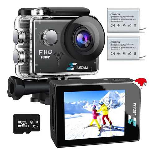 Xilecam Camara De Accion 1080p Wifi Camara Deportiva De 32 G