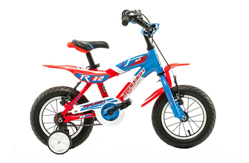 Imagen 3 de 3 de Bicicleta infantil Raleigh MXR R20 frenos v-brakes color blanco/rojo/azul con pie de apoyo
