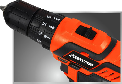 Imagen 6 de 9 de Taladro Percutor Inalámbrico De 10mm Dowen Pagio 9992983 Con Maletín De Transporte