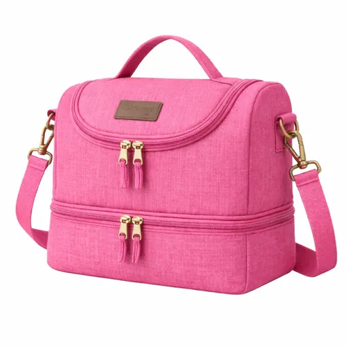 Bolsa Térmica Lancheira Para Marmita Escolar Trabalho Fitness Com Alça Transversal