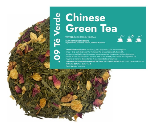 Te En Hebras Hora De Blendear X 250g - .9 Chinese Green Tea