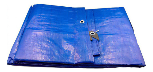 Lona Plástica De Proteção Cobertura Impermeável Azul 5x8m