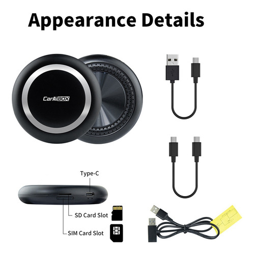 Carplay Ai Box Android 13 8 G +128 G Qcm6225 8 Núcleos Inalá