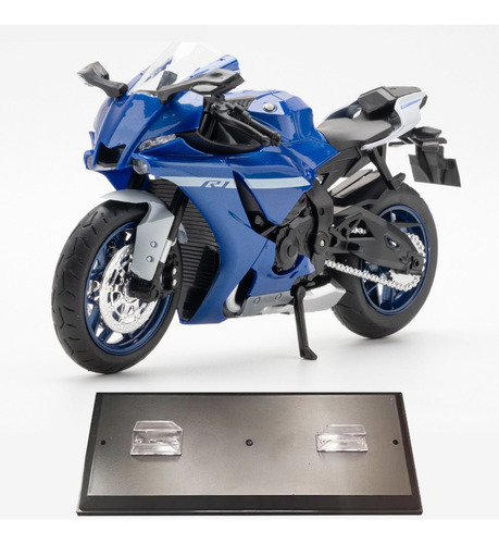 Yamaha Yzf R1 Miniatura Metal Moto Con Luces Y Sonido 1/ [u]