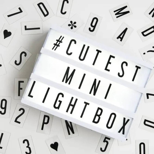 Imagen 6 de 9 de Mini Cartel Luminoso Letras Box Cine Led Usb Pilas 10x15 Cm