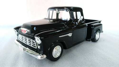 Camioneta Chevrolet Modelo 1955 Escala 1/24  Negra. Metalica