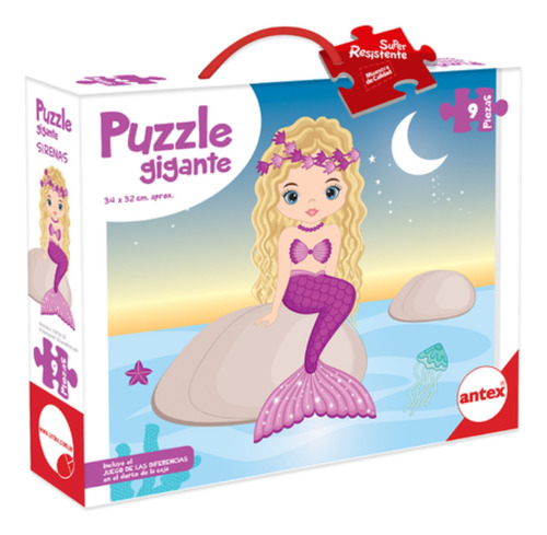 Puzzle Gigante 9 Piezas La Sirena Antex 