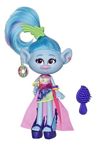 Trolls Dreamworks Glam Chenille Fashion Doll Con Vestido, Z.