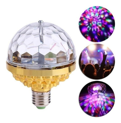 . Lazhu Cristal Magic Ball Rgb Led Stage Disco Lamp