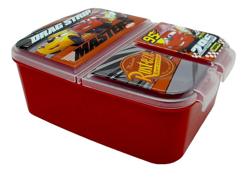 Caja Lunchera Hermetico Con Divisiones Cars