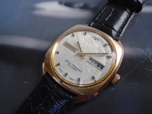 Technos Antigo Slim Master Cal As 1876 Guilhoche Gold Filled