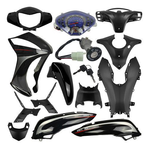 Kit Plástico Completo Shineray Jet 50cc 2014 A 2019 Adesivos