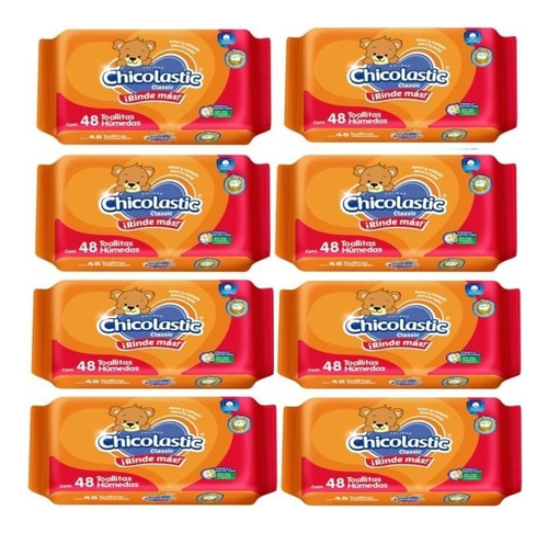Toallitas Húmedas Chicolastic 48 Toallitas Pack C/8 Piezas