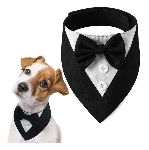 Esmoquin Para Perro, Pañuelo Formal Boda, Collar Para Perro