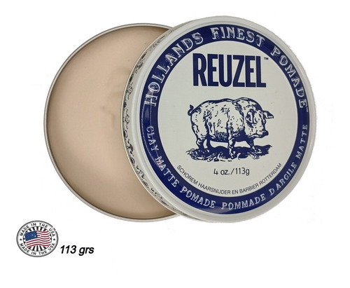 Pomada Clay Matte Reuzel 113gr Cera Capilar Barberia Barbero