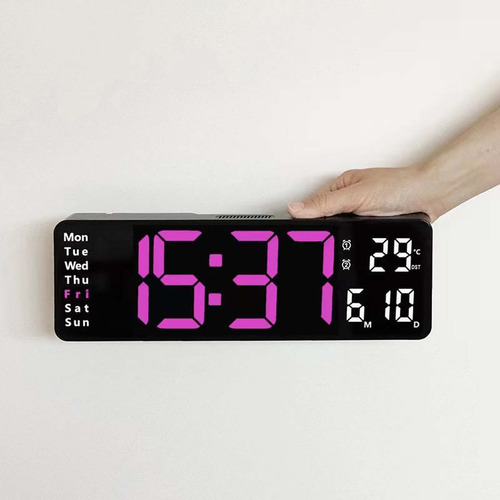 Reloj Digital Grande De 13 Pulgadas Con Fecha De Temperatura
