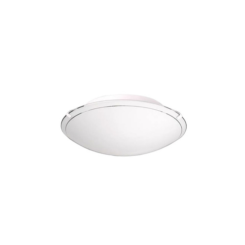 Plafon Redondo Con Vidrio Curvo Satinado 20cm 1 Luz - Oferta