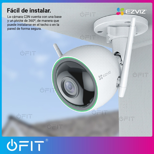 Imagen 10 de 10 de Camara Wifi Ezviz C3n 1080p Microfono + Microsd 128gb