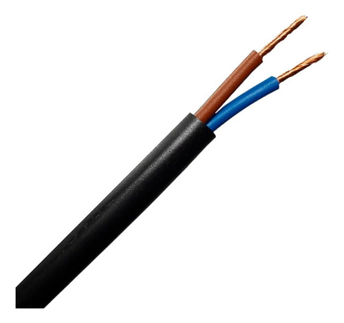 Cable Tipo Taller 2x0,5 Eléctrico Negro X 10 Metros