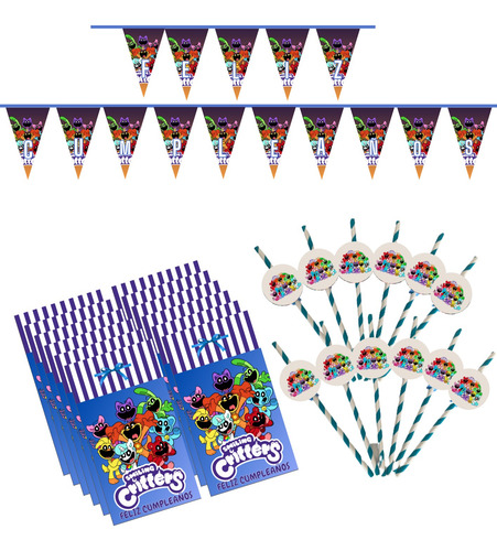 Pack Cotillón Smiling Critters Poppy Playtime 12 Personas