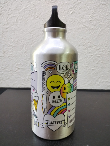 Botella De Agua Just My Style De Aluminio 500ml De Uso (Usado)