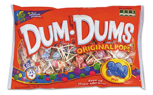 Dum-dum-pops, Sabores Surtidos, Envueltos Individualmente, P