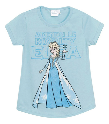 Remera Niñas Manga Corta Disney Frozen Elsa Lic Original