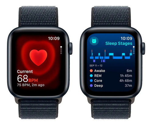 Apple Watch Se 2 Gps 44mm - Loop Esportiva Meia Noite Preto Preto