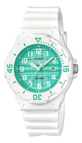 Reloj Casio Lrw-200h-3c Fondo Turquesa Mujer 100% Original