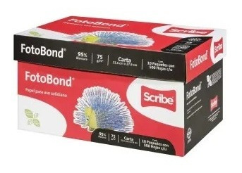 Imagen 1 de 2 de Hojas De Papel Scribe Fotobond Tamaño Carta 5000 Pzas