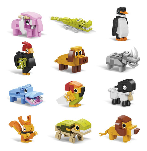 Juego De Bloques De Construcción 12 En 1 Para Animales, Vari