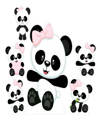 Mini Kit Display Festa Infantil Panda Rosa