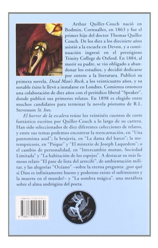 Arthur Quiller-Couch El horror de la escalera y otros cuentos fantásticos Editorial Valdemar
