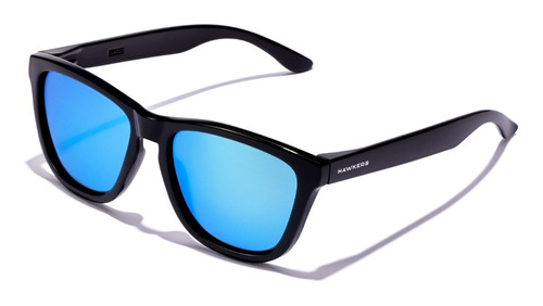 Gafas De Sol Hawkers Polarizadas Unisex One Colt Color De La Lente Negro Color De La Varilla Negro Color Del Armazón Azul Diseño Mirror