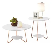 Comprar Mesa De Living Mesa Lateral Ratona Linea Retro Blanco