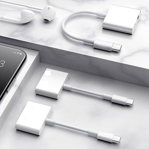 Adaptador De Auriculares Y Cargador Tipo C A Dual C Hub