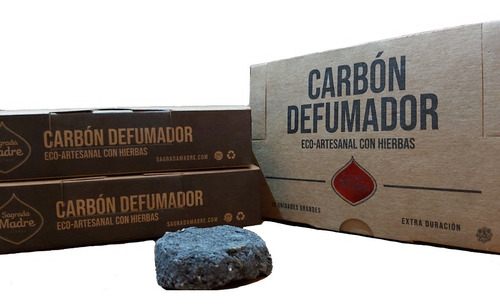 Carbon Defumacion Sagrada Madre C/ Hierbas X3 Unidades