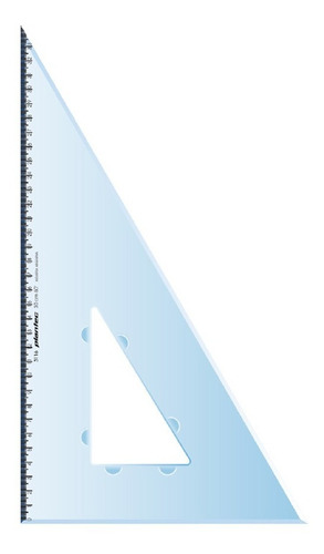 Imagen 3 de 7 de 2 Escuadras De 30 Cm Con 45° Y 60° Doble Bisel Plantec C/mm